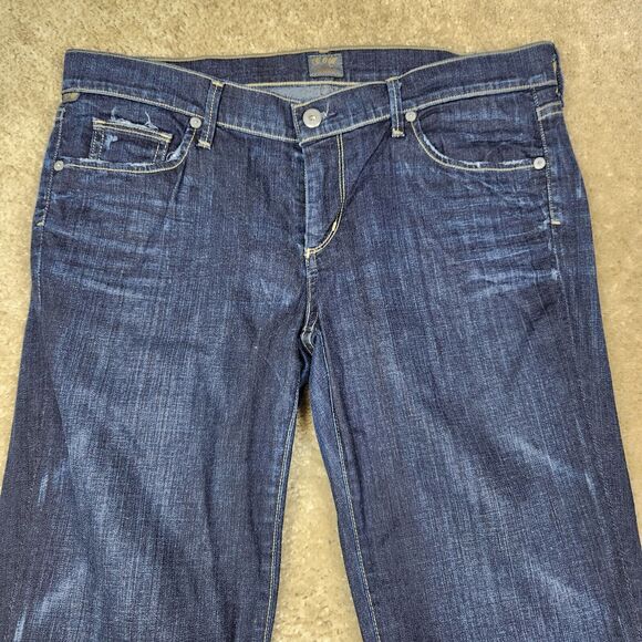 Citizens Of Humanity Dark Blue Straight Leg Jeans - Picture 2 of 15